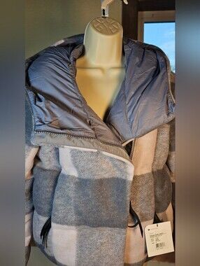 Obermeyer Calypso 700 Fill Down Ski Jacket Moonlight Plaid Size 8 NWT
